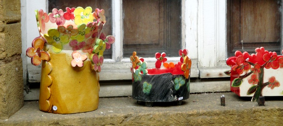march&eacute; de potiers de Charlieu de juin 2015, francis dumeli&eacute;, p&eacute;niche d'argile et d'eau, fran&ccedil;oise chaussy