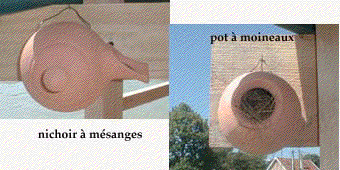 terres cuites de m&eacute;nage, nichoirs &agrave; oiseaux, tirelires &agrave; casser