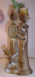 francis dumelié, poterie du fil de l'eau, gudule, poterie anthropomorphe,soliflore personnage