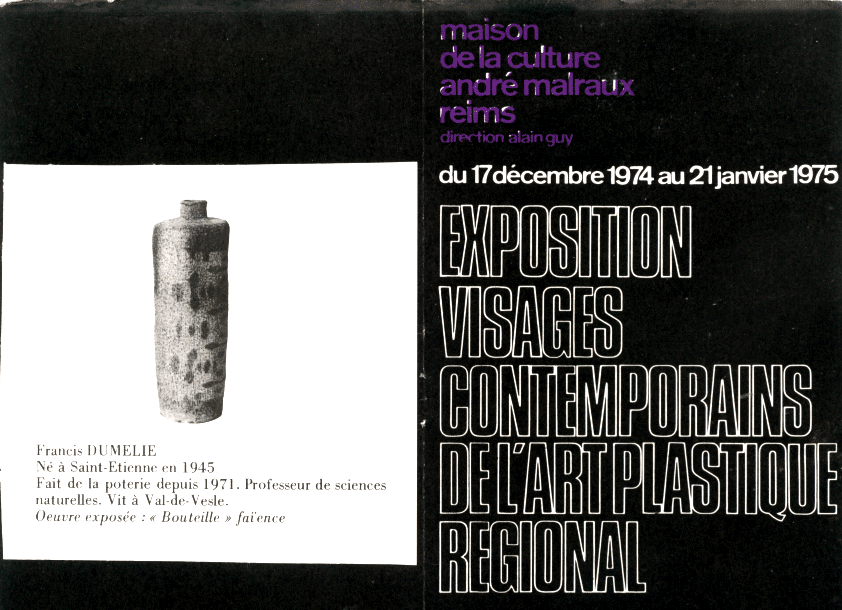Francis Dumelie, Francis Dumeli&eacute;, maitre artisan, service &agrave; champagne, poterie, poterie du fil de l'eau, photo&eacute;maillage, bateau d'argile et d'eau 