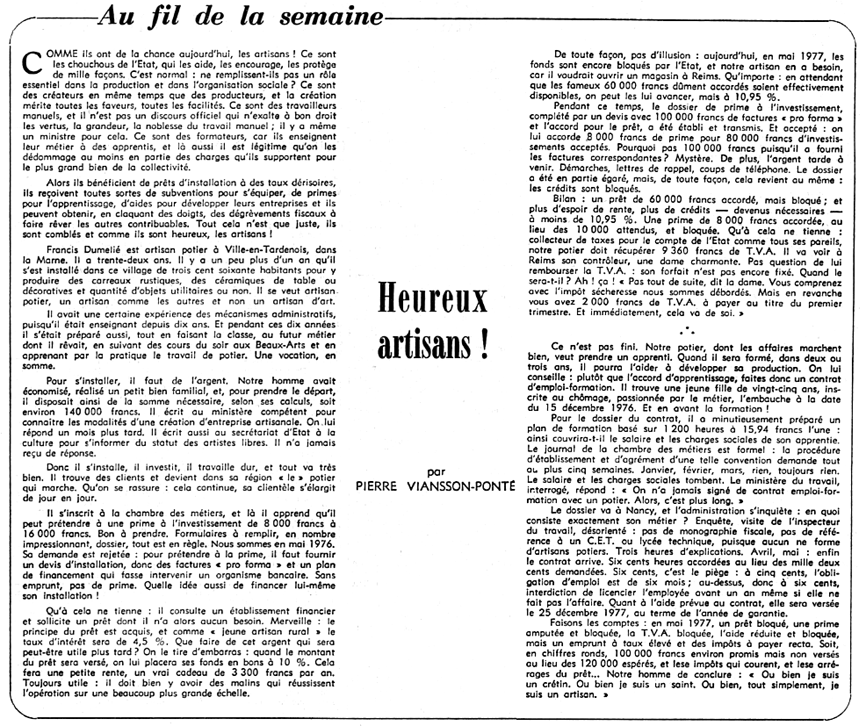 Francis Dumelie, maitre artisan, service &agrave; champagne, poterie, poterie du fil de l'eau, photo&eacute;maillage, bateau d'argile et d'eau 